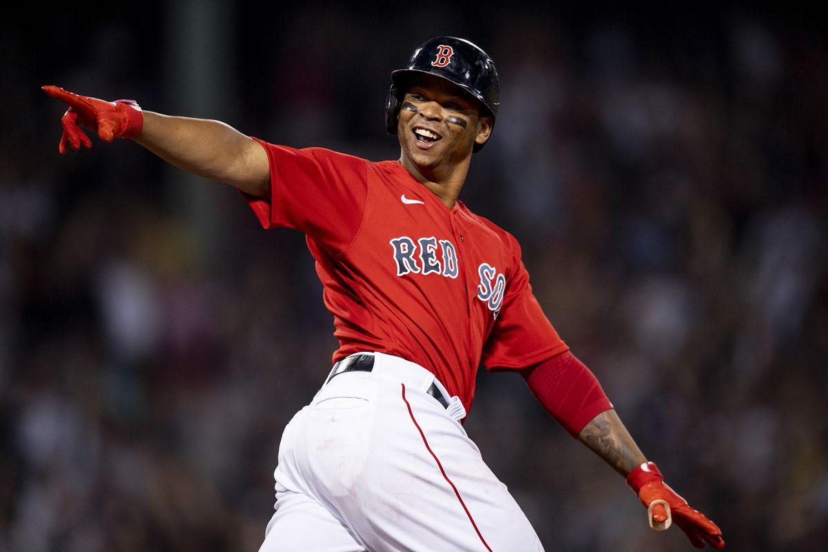 Rafael Devers went yard yesterday in Yankee Stadium