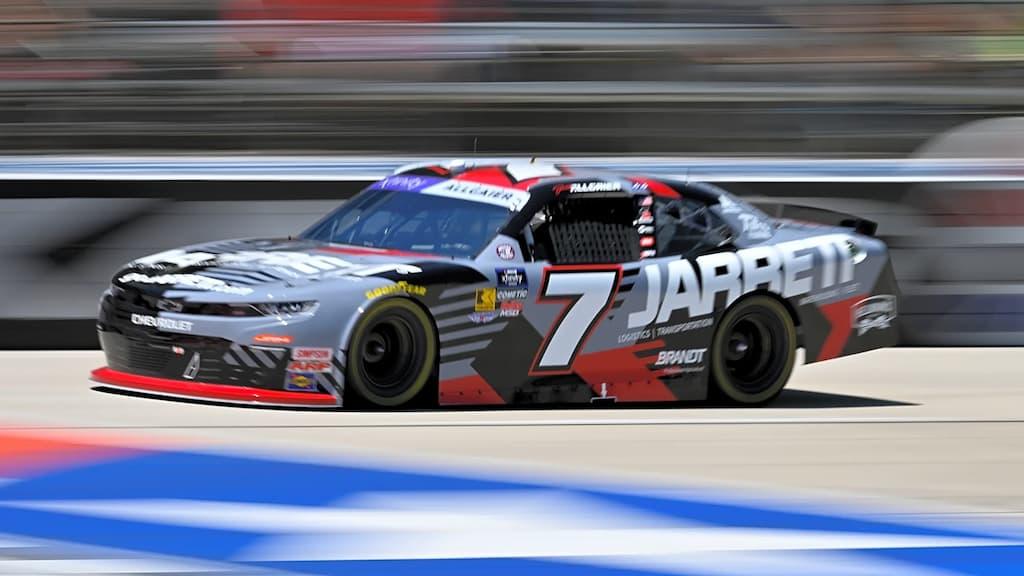 The #7 car of Justin Allgaier, one of the betting favorites for the NASCAR Xfinity Series Tennessee Lottery 250 at Nashville Superspeedway