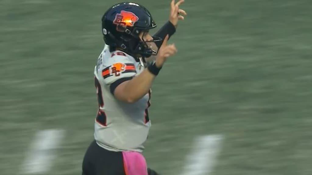 BC Lions quarterback Nathan Rourke celebrates - Calgary Stampeders vs. BC Lions CFL West Semi-Final Prediction & Picks (Nov. 1, 2025)