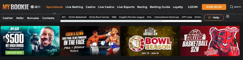 MyBookie Sportsbook FI Dec 2025