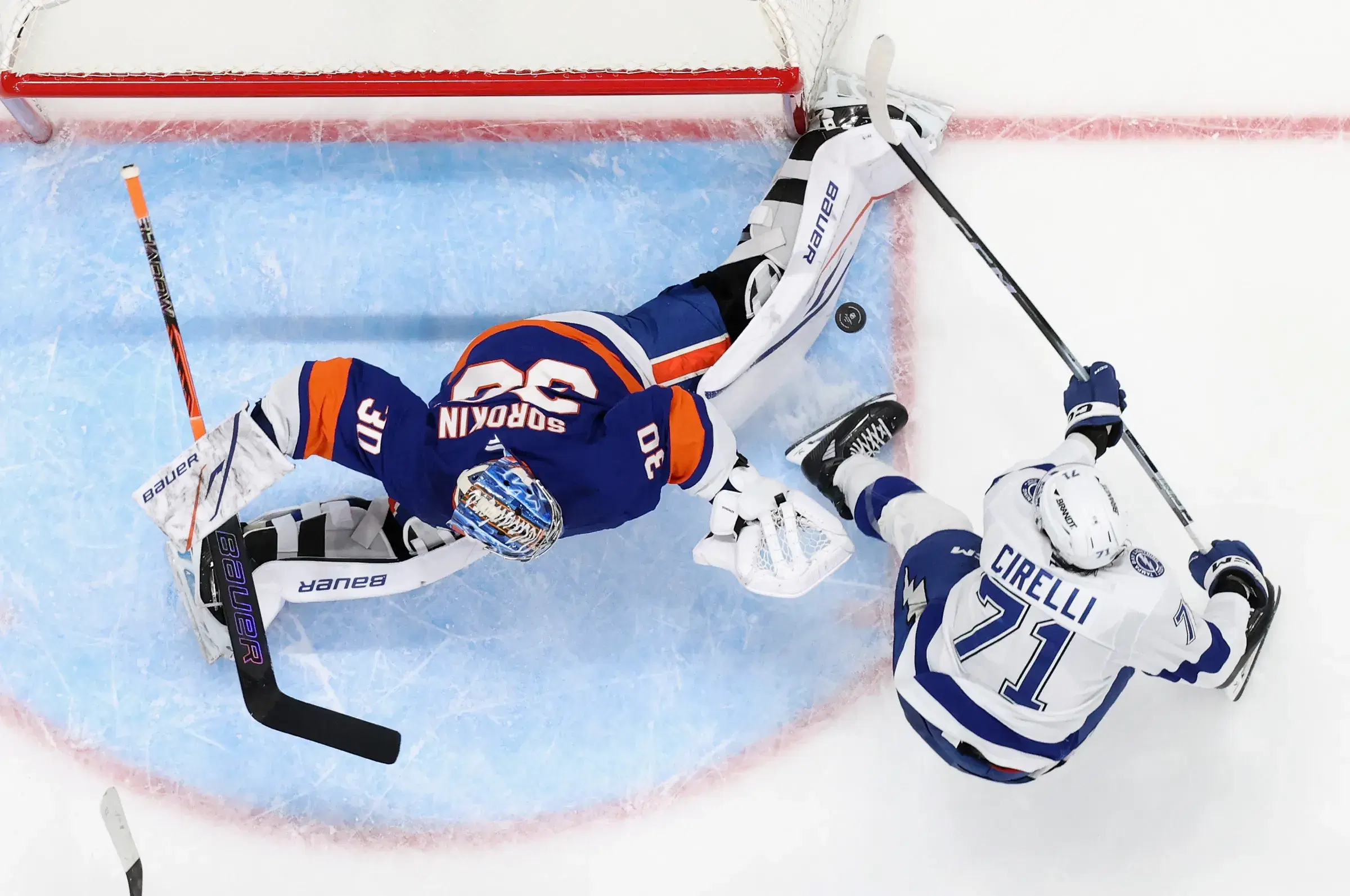 Ilya Sorokin and Anthony Cirelli