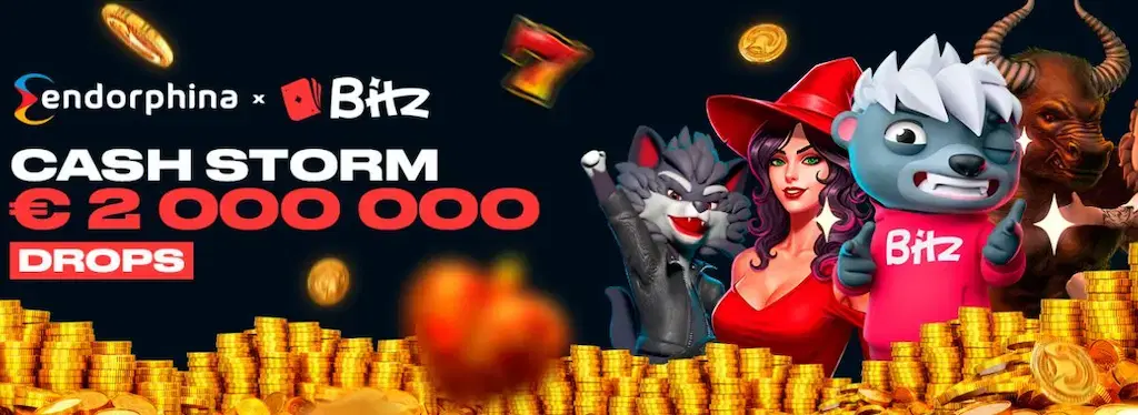 Endorphina €2M Cash Storm Launches at Bitz.io