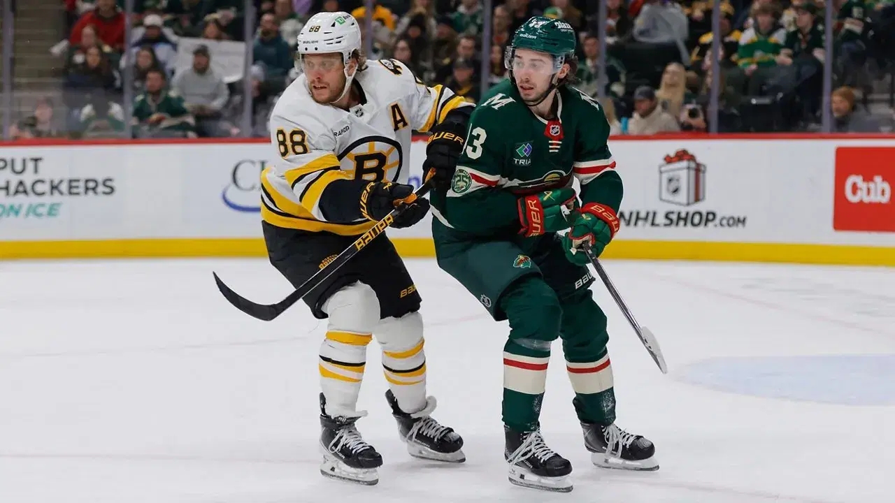 David Pastrnak and Quinn Hughes
