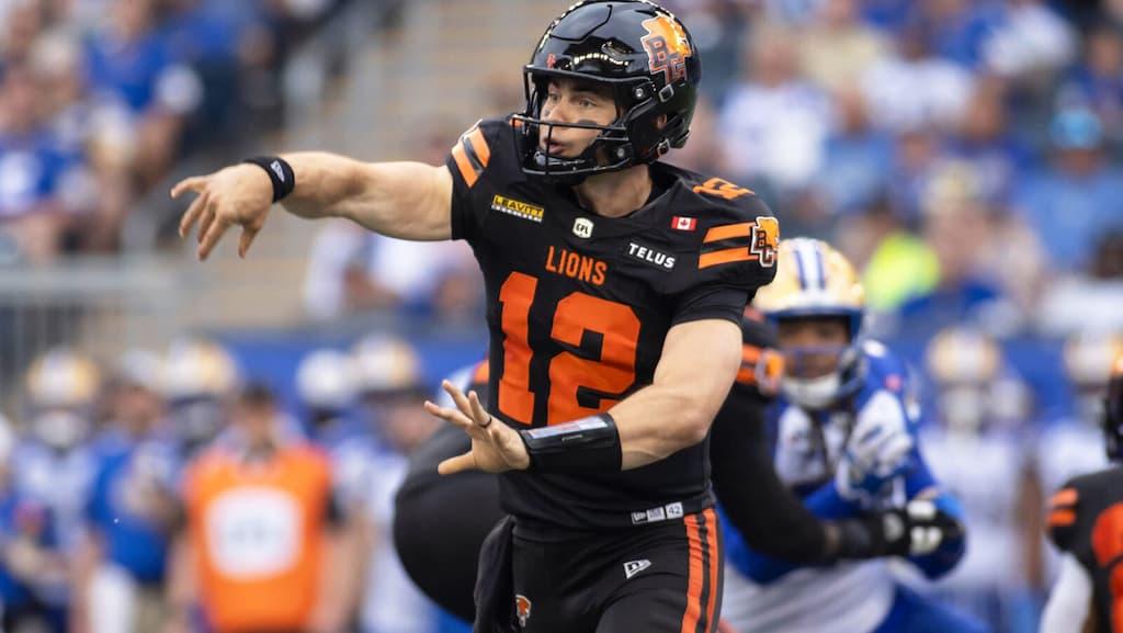 CFL Betting Guide cover (BC Lions quarterback Nathan Rourke)
