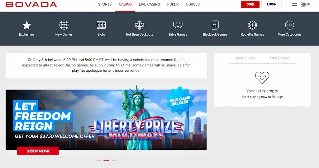 bovada casino fi july 2026