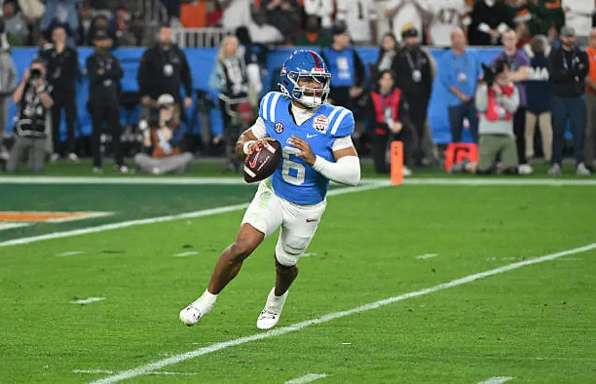 Trinidad Chambliss has thrown for 300 yards in over 62% of his games as an Ole Miss starter - Ole Miss Florida Expert Picks