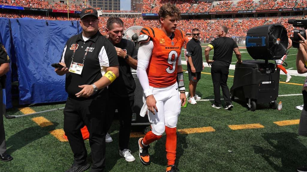 NFL Injury Reports betting guide cover (Cincinnati Bengals quarterback Joe Burrow)