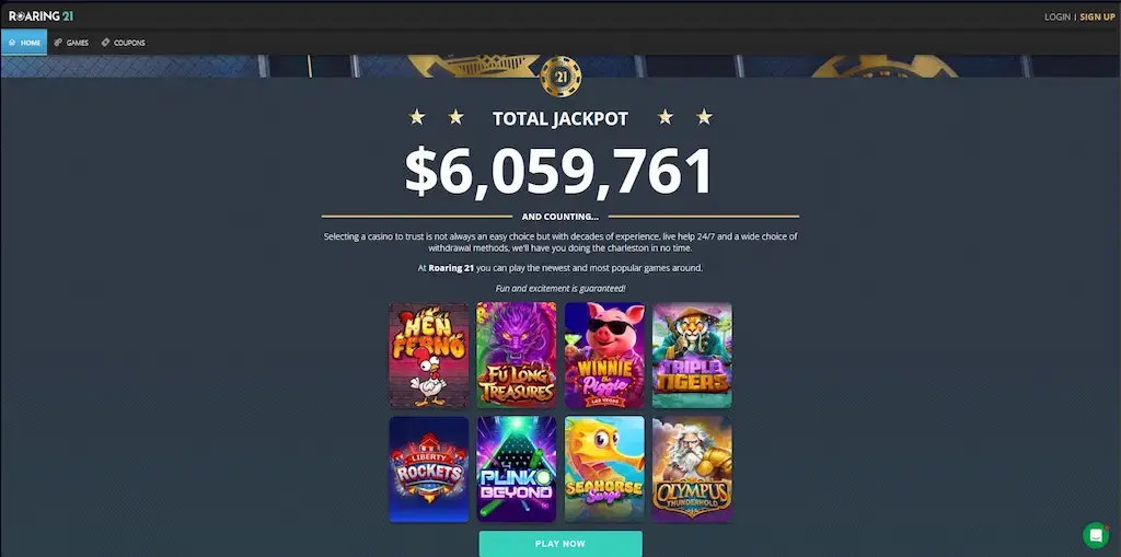 roaring 21 casino fi oct 2026