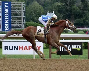 Happy Saver will run in the Jockey Club Gold Cup at Saratoga on Saturday