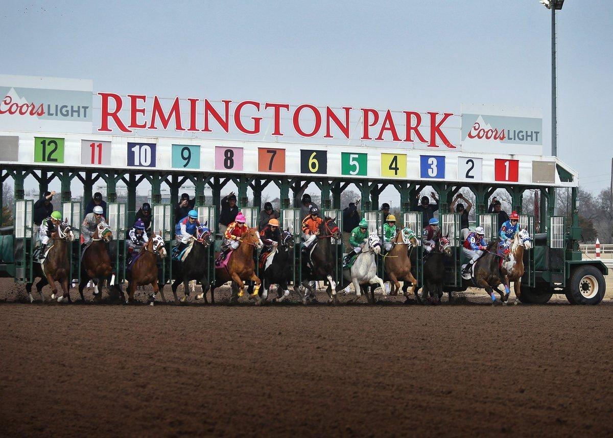 Horses leave the gate at Remington Park