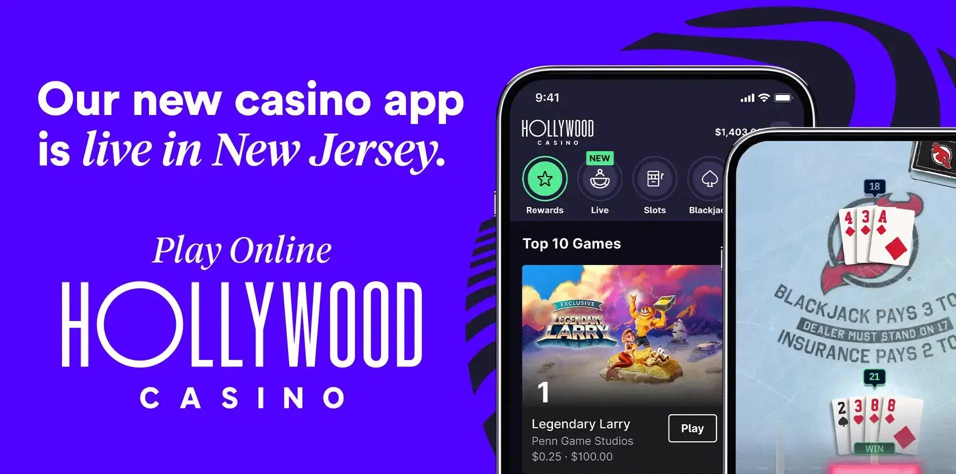 PENN’s Hollywood Casino App Now Available in New Jersey