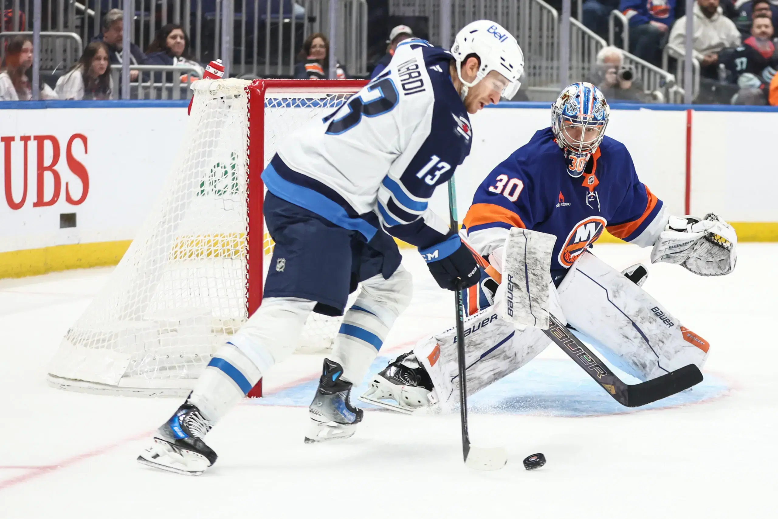 Gabe Vilardi and Ilya Sorokin