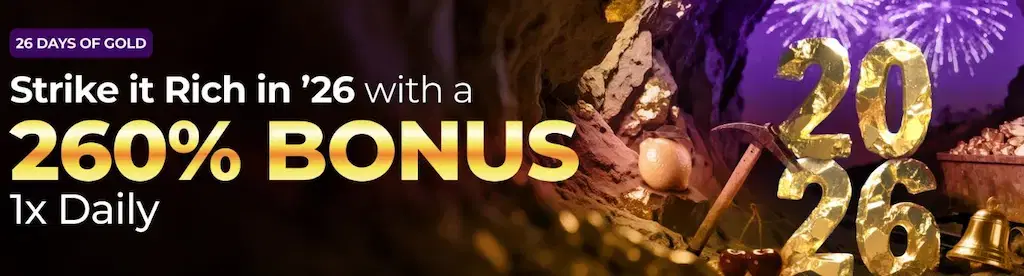 Lucky Bonanza 26 Days of Gold Promo Offers Daily 260% Bonus