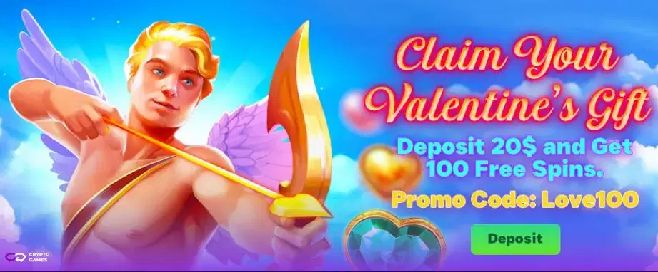 Cupid Promo at Crypto-Games.io: Get 100 Free Spins Now