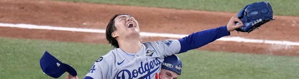 World Series MVP Betting Guide cover (Los Angeles Dodgers pitcher and 2025 World Series MVP Yoshinobu Yamamoto)