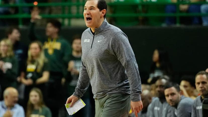 Scott Drew has just one win at Allen Fieldhouse in his 20+ years as coach of the Bears - Baylor Kansas Picks