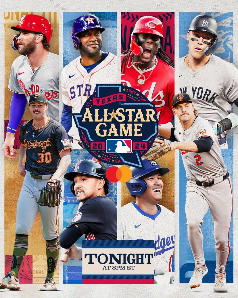 The 2024 MLB All Star Game is tonight in Arlington, Texas