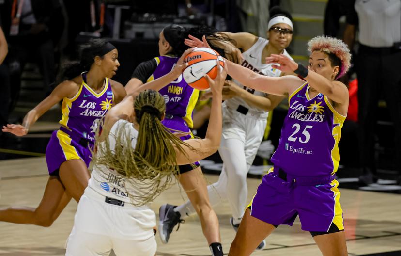 Haley Jones and Layshia Clarendon.