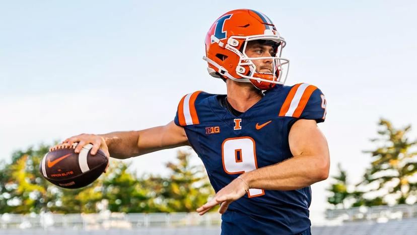 Luke Altmyer will start his last game for the Illini this evening in Nashville - Tennessee Illinois Picks