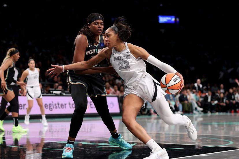 Jonquel Jones and A'ja Wilson