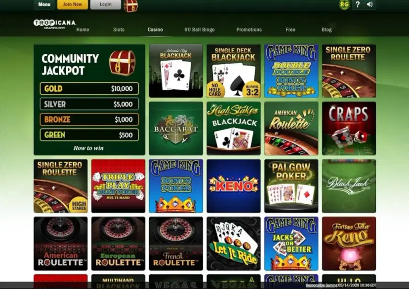 Tropicana Online Casino App