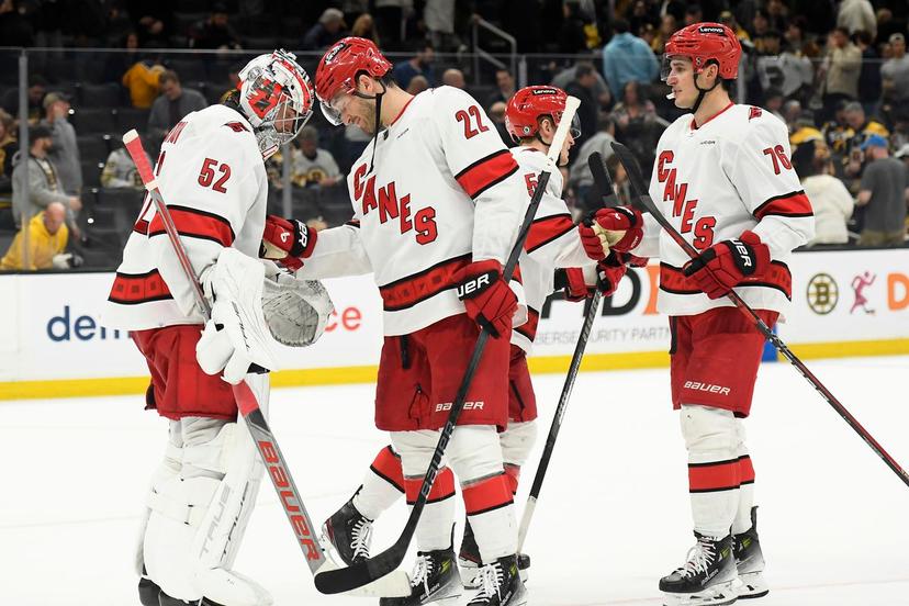 Carolina Hurricanes teammates.