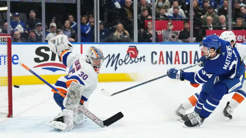 Ilya Sorokin and Auston Matthews