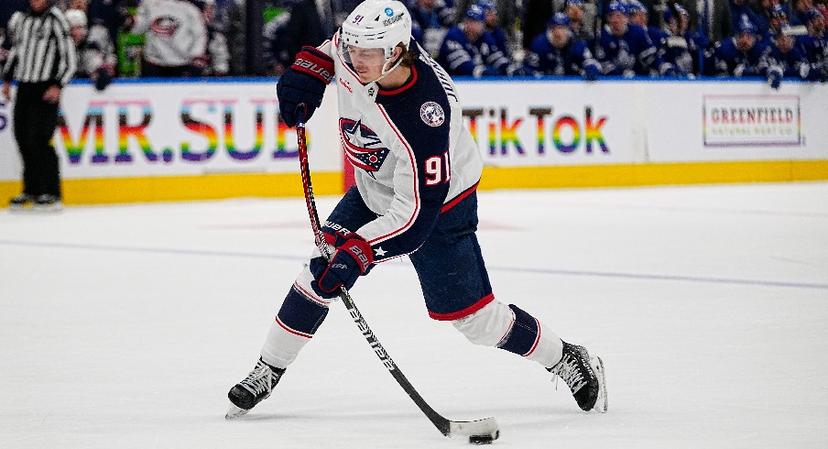 Kent Johnson of the Columbus Blue Jackets is a point producer