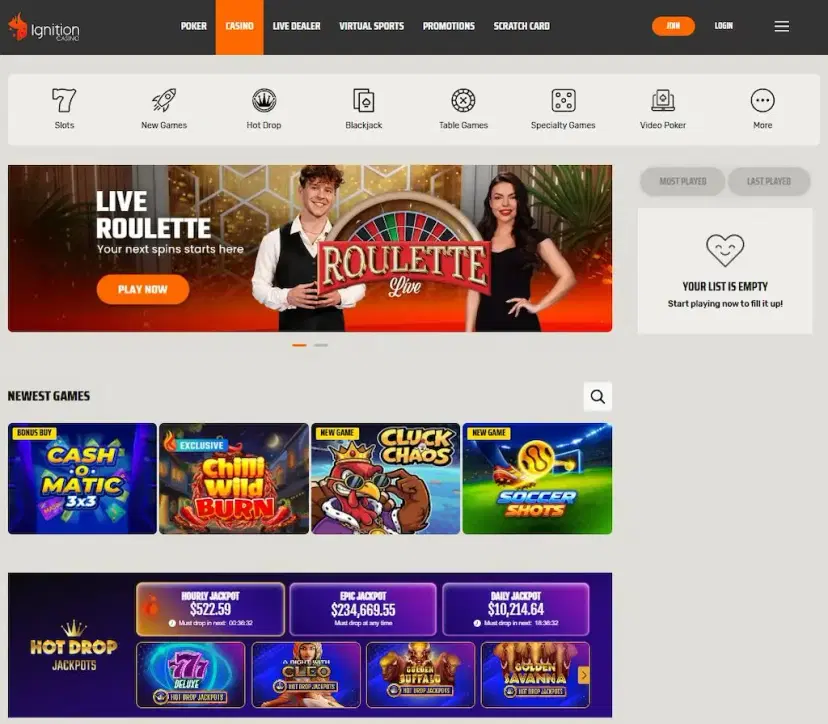 ignition casino best casino july 2026 mini review