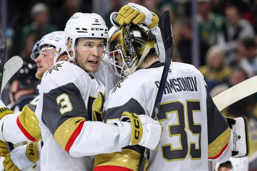 Brayden McNabb and Ilya Samsonov