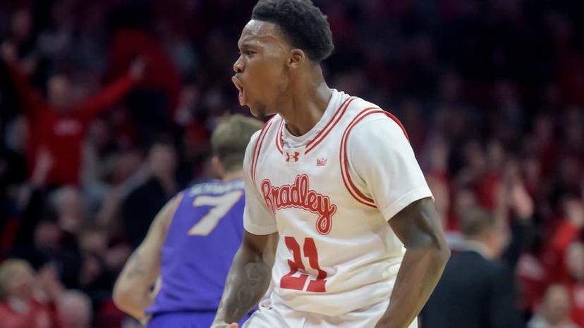Duke Deen (pictured) and Bradley will take on upset-minded Chattanooga in the 2025 NIT quarterfinals