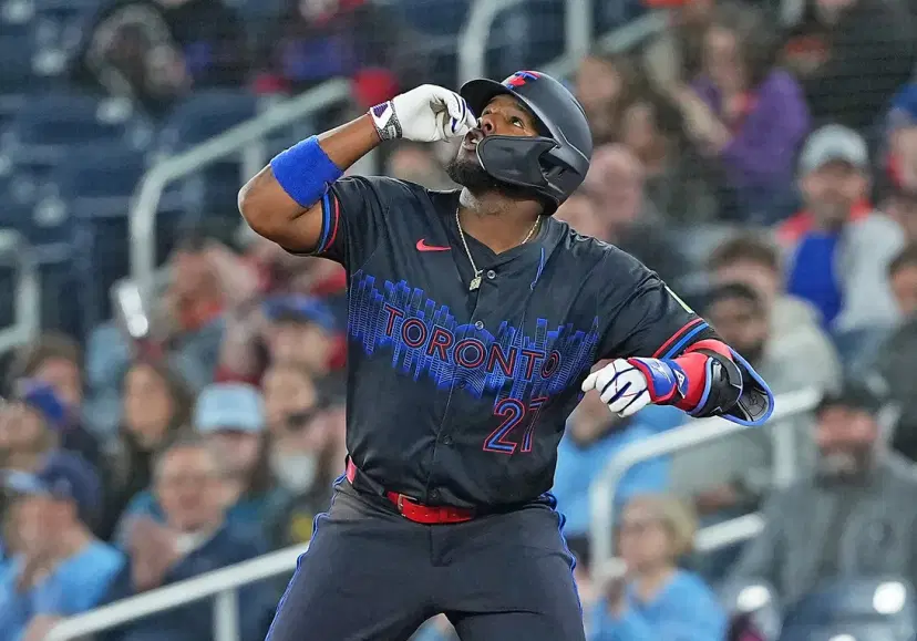 Vladimir Guerrero Jr celebrating best bets today
