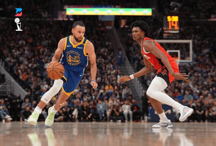 Stephen Curry and Amen Thompson go head to head.