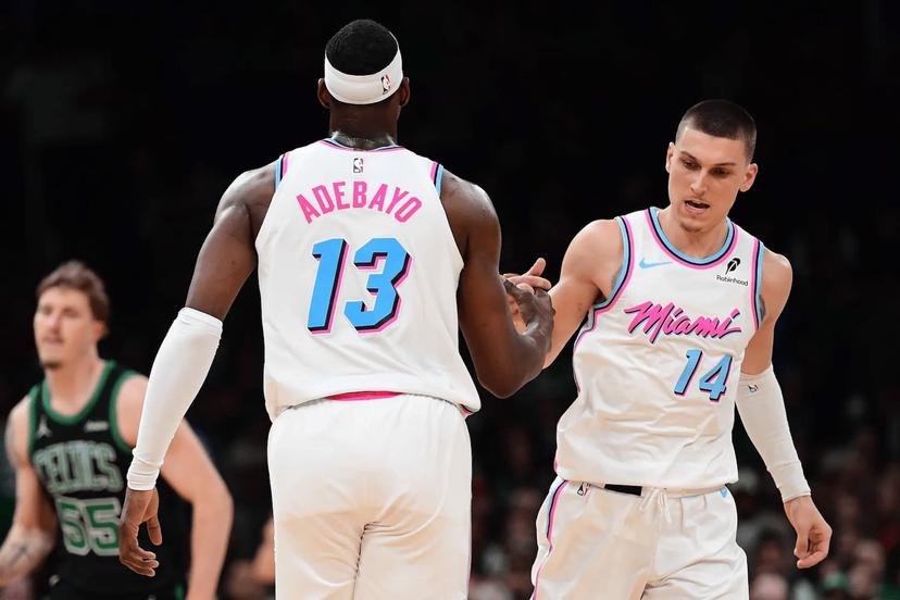 Bam Adebayo and Tyler Herro, dap it up.