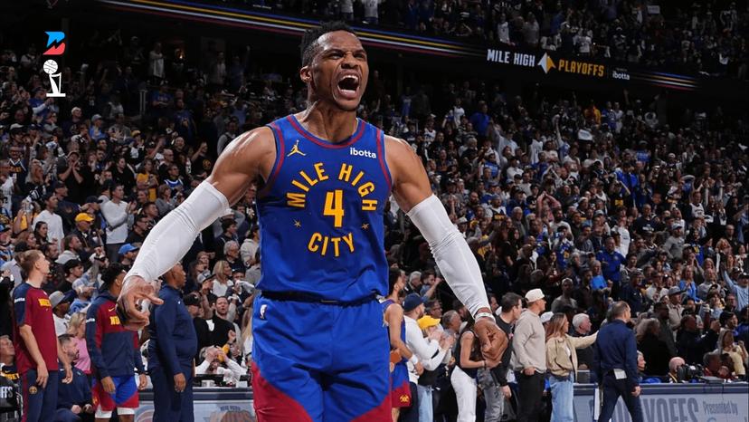 Russell Westbrook flexes