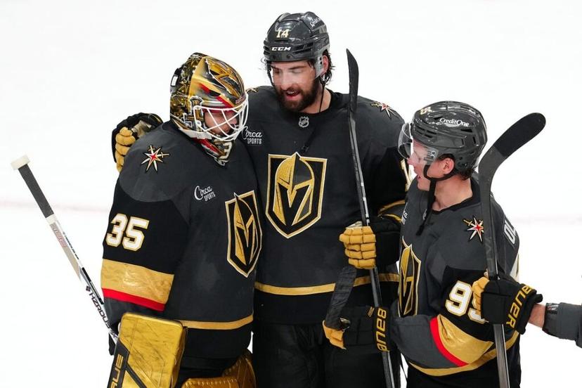 Ilya Samsonov, Nicholas Hauge, and Victor Olofsson