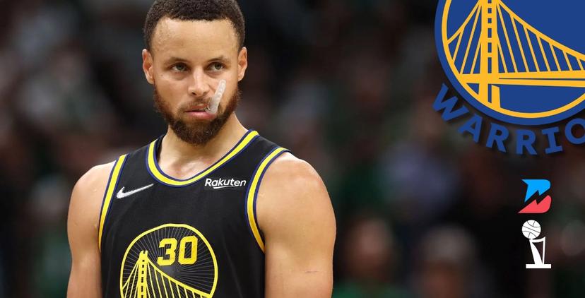 Stephen Curry Mouthguard hanging out Warriors Logo 2025 NBA Playoffs