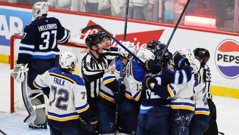 Blues and Jets players