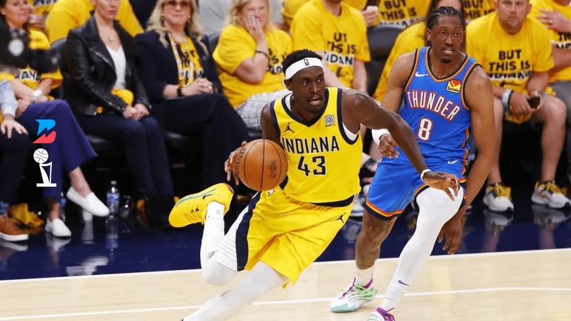 Pascal Siakam drives to the cup