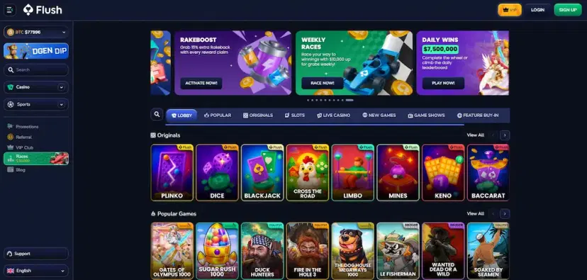 flush casino best crypto sept 2026