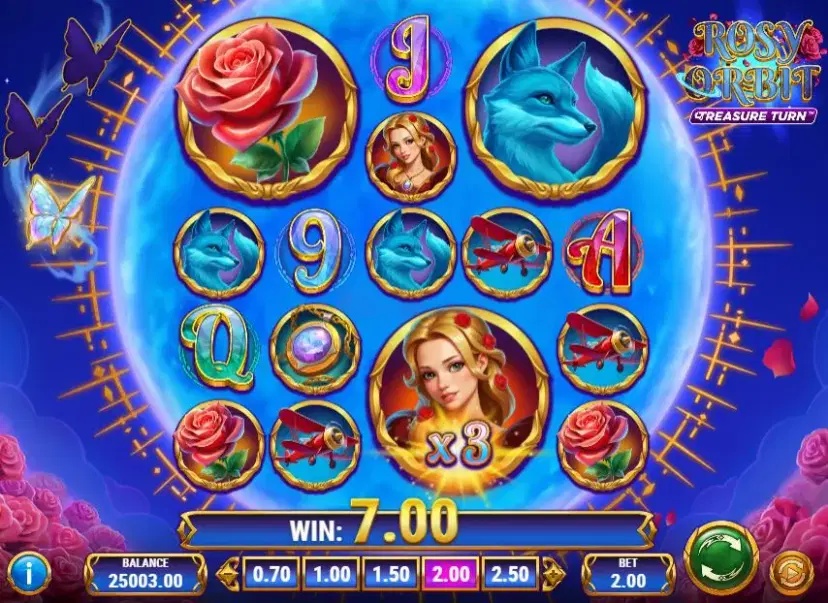 Rosy Orbit Treasure Turn main features