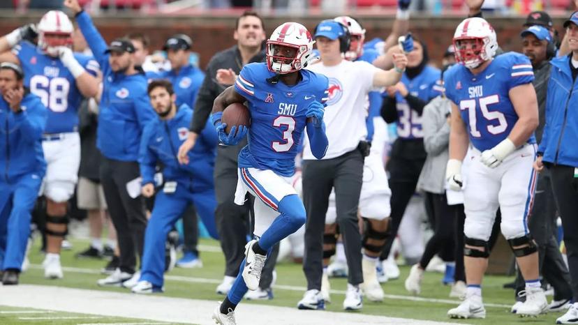 Romello Brinson has 15 catches and three touchdowns for the Mustangs - SMU TCU Picks