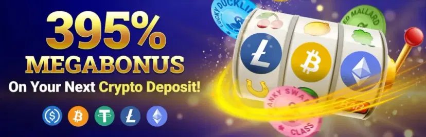 DuckyLuck Casino's 395% Crypto MegaBonus