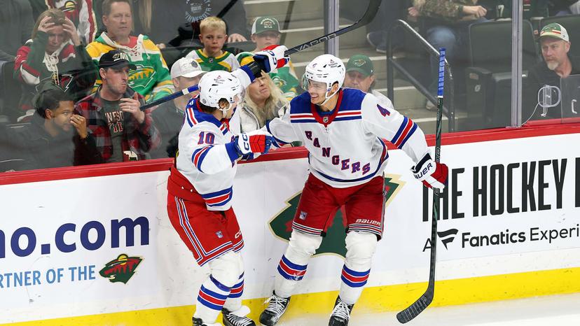 Artemi Panarin and Braden Schneider