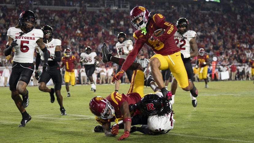 Makai Lemon has seven touchdowns and 937 receiving yards on 61 catches this year, leading the Trojans in all categories - Iowa USC Picks