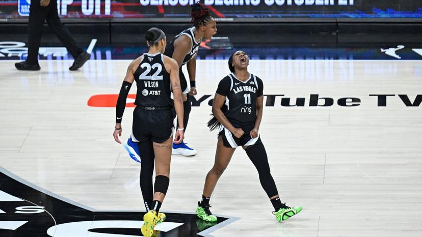 Dana Evans and A'ja Wilson