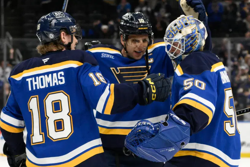Robert Thomas and Jordan Binnington