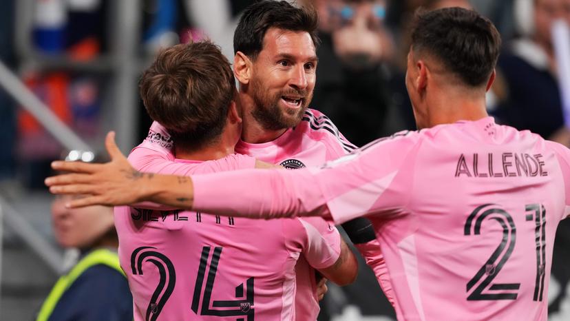 Leo Messi and Tadeo Allende