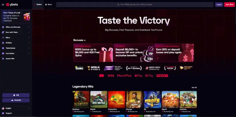 ybets casino best crypto sept 2026