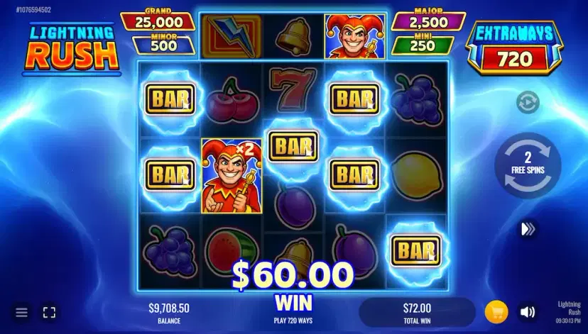 Lightning Rush Free Spins